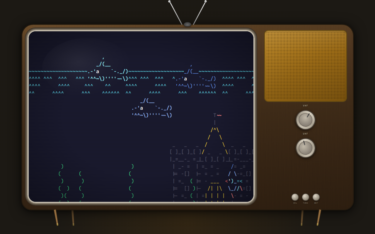 tmtv TV theme with rounded corners and CRT effect